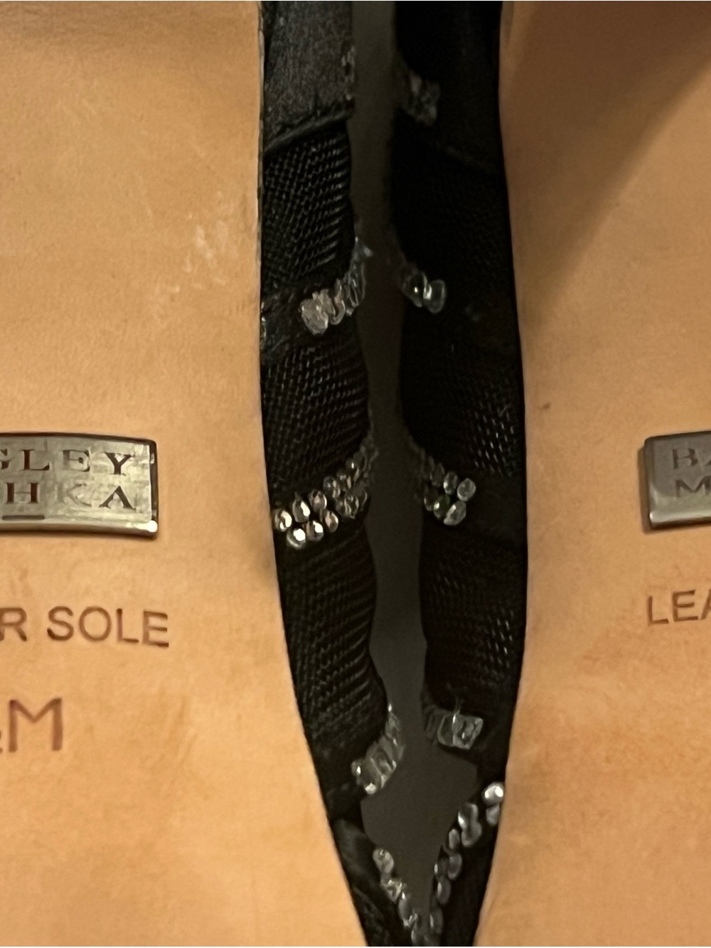 Badgley Mischka Black Crystal-Strap Open-Toe Heels - Picture 4 of 5